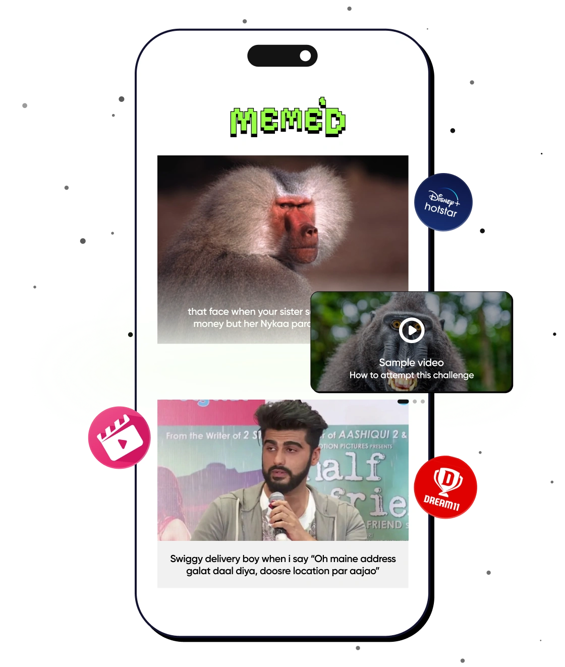 Create clips or memes